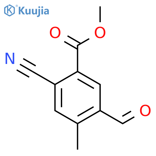 Methyl 2-cyano-5-formyl-4-methylbenzoate structure
