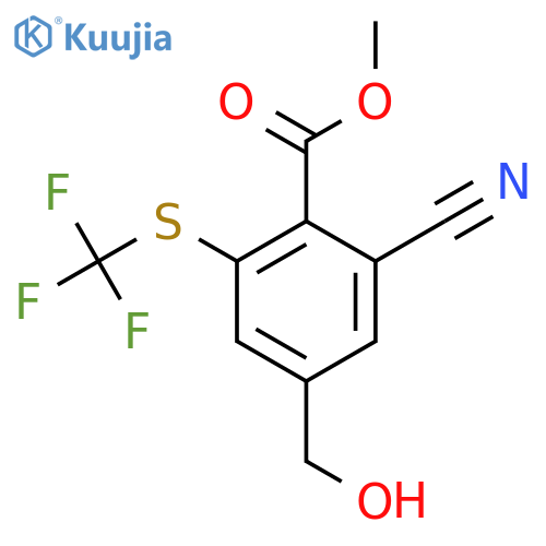 Methyl 2-cyano-4-hydroxymethyl-6-(trifluoromethylthio)benzoate structure