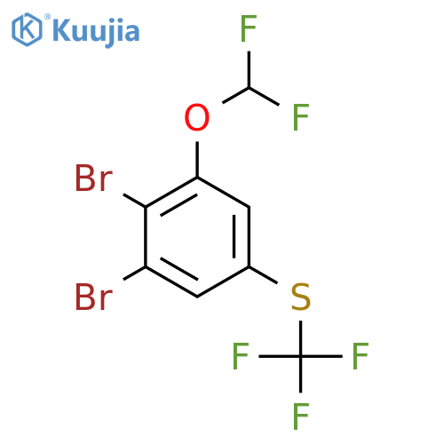 1,2-Dibromo-3-difluoromethoxy-5-(trifluoromethylthio)benzene structure