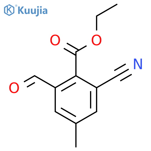Ethyl 2-cyano-6-formyl-4-methylbenzoate structure