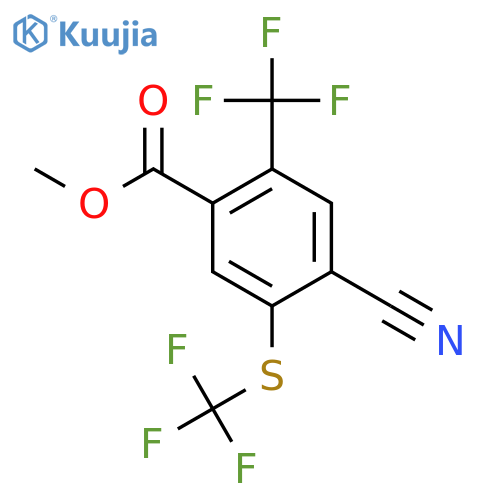 Methyl 4-cyano-2-trifluoromethyl-5-(trifluoromethylthio)benzoate structure