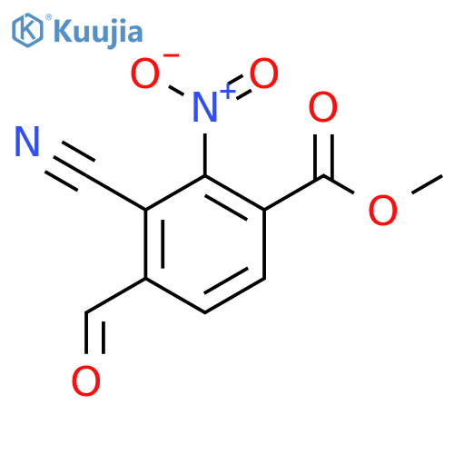 Methyl 3-cyano-4-formyl-2-nitrobenzoate structure