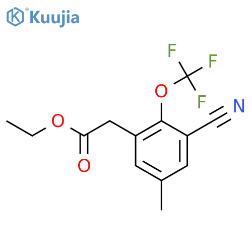 Ethyl 3-cyano-5-methyl-2-(trifluoromethoxy)phenylacetate structure