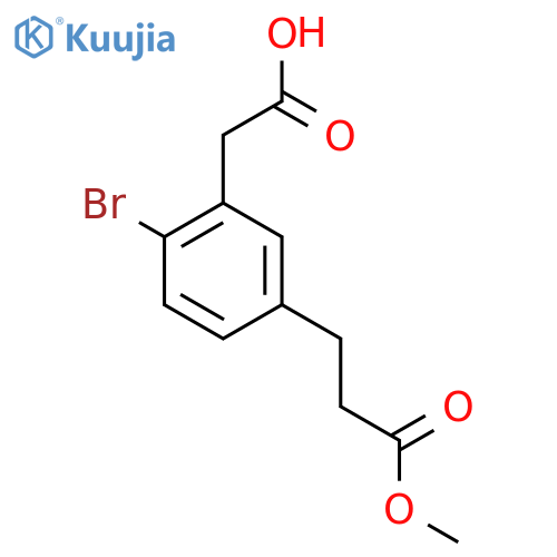 Methyl 3-(4-bromo-3-(carboxymethyl)phenyl)propanoate structure