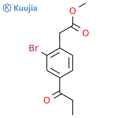 Methyl 2-bromo-4-propionylphenylacetate structure