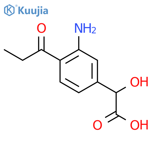 3-Amino-4-propionylmandelic acid structure