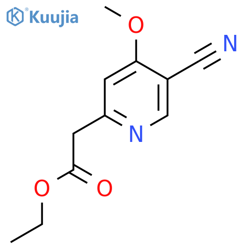 Ethyl 5-cyano-4-methoxypyridine-2-acetate structure
