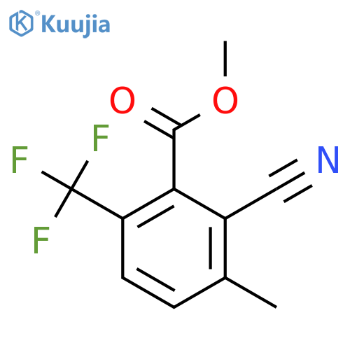 Methyl 2-cyano-3-methyl-6-(trifluoromethyl)benzoate structure
