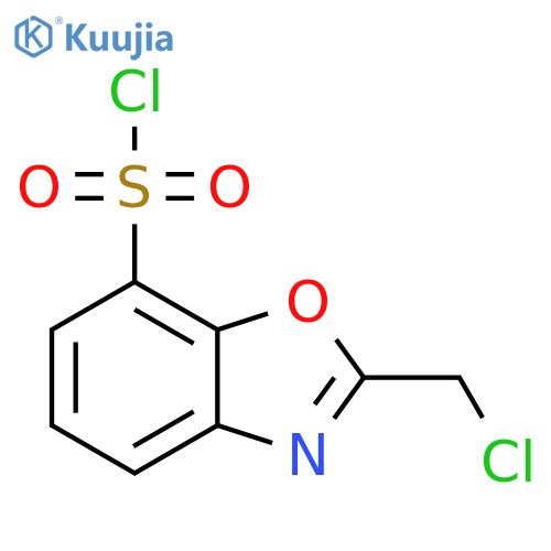 2-(Chloromethyl)benzo[d]oxazole-7-sulfonyl chloride structure