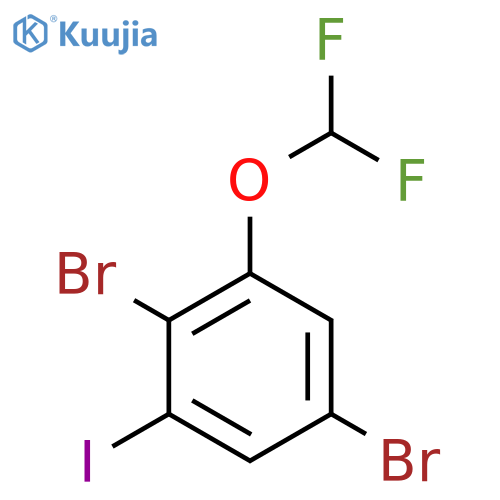 1,4-Dibromo-2-difluoromethoxy-6-iodobenzene structure