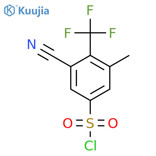 3-Cyano-5-methyl-4-(trifluoromethyl)benzenesulfonyl chloride structure