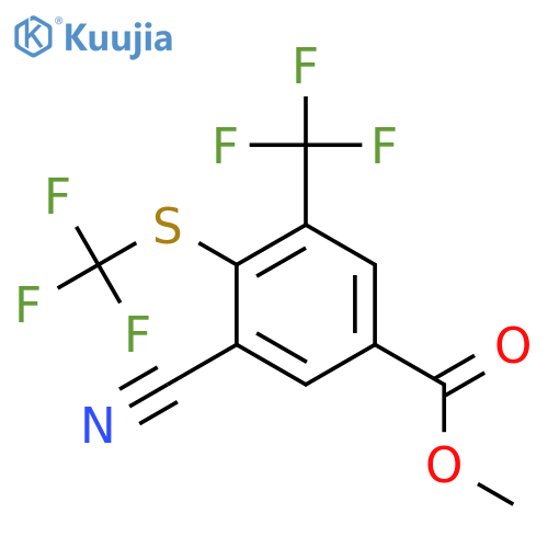 Methyl 3-cyano-5-trifluoromethyl-4-(trifluoromethylthio)benzoate structure
