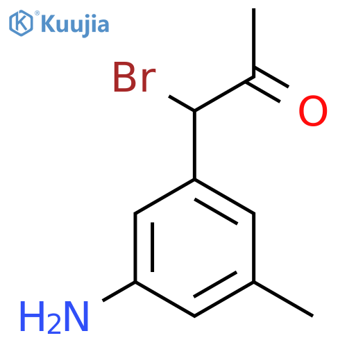 1-(3-Amino-5-methylphenyl)-1-bromopropan-2-one structure