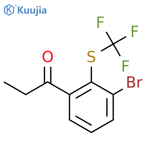 1-(3-Bromo-2-(trifluoromethylthio)phenyl)propan-1-one structure