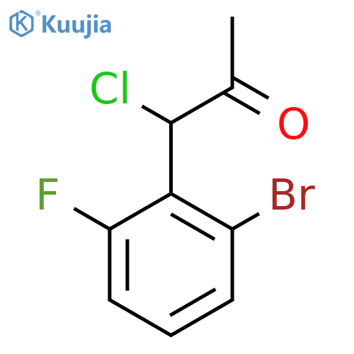 1-(2-Bromo-6-fluorophenyl)-1-chloropropan-2-one structure