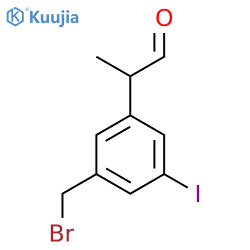 3-(Bromomethyl)-5-iodophenylpropanal structure