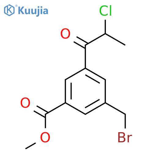 Methyl 3-(bromomethyl)-5-(2-chloropropanoyl)benzoate structure