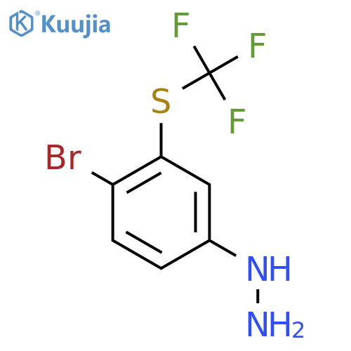 1-(4-Bromo-3-(trifluoromethylthio)phenyl)hydrazine structure