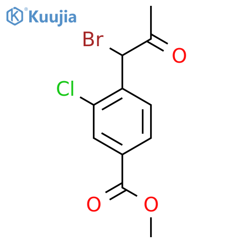 Methyl 4-(1-bromo-2-oxopropyl)-3-chlorobenzoate structure
