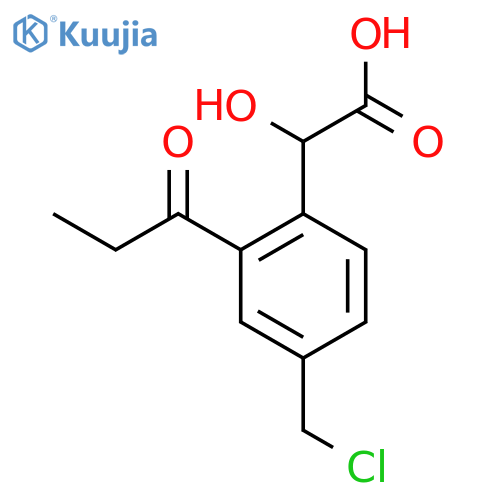 4-(Chloromethyl)-2-propionylmandelic acid structure