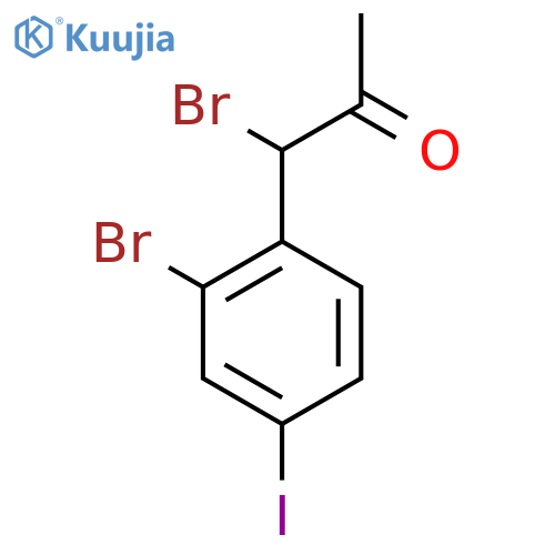 1-Bromo-1-(2-bromo-4-iodophenyl)propan-2-one structure