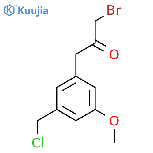 1-Bromo-3-(3-(chloromethyl)-5-methoxyphenyl)propan-2-one structure
