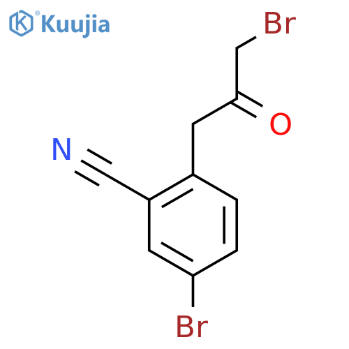 1-(4-Bromo-2-cyanophenyl)-3-bromopropan-2-one structure