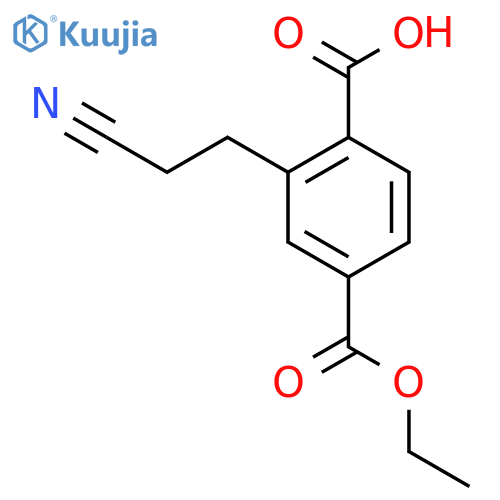 Ethyl 4-carboxy-3-(2-cyanoethyl)benzoate structure