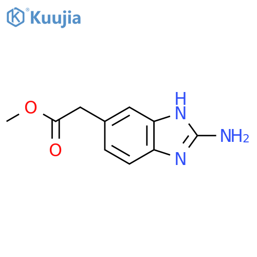 Methyl 2-amino-1H-benzimidazole-5-acetate structure