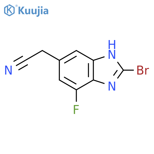 2-Bromo-7-fluoro-1H-benzimidazole-5-acetonitrile structure