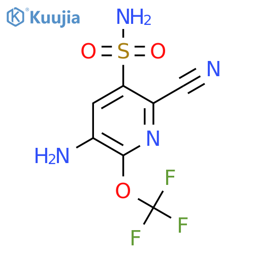 3-Amino-6-cyano-2-(trifluoromethoxy)pyridine-5-sulfonamide structure