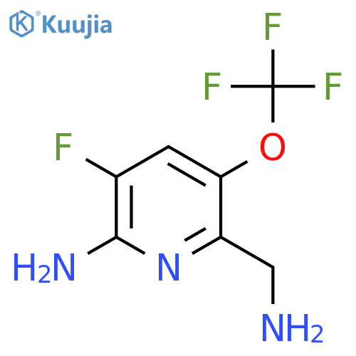 2-Amino-6-(aminomethyl)-3-fluoro-5-(trifluoromethoxy)pyridine structure