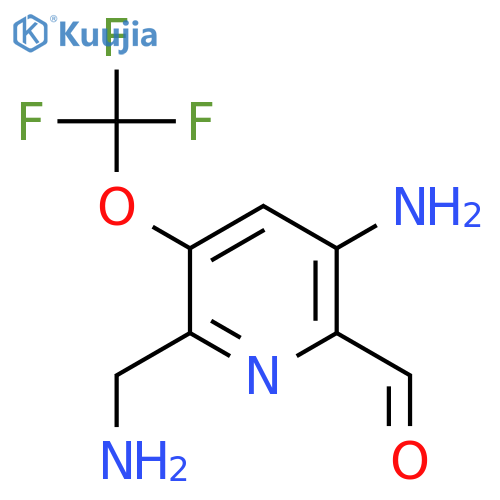 5-Amino-2-(aminomethyl)-3-(trifluoromethoxy)pyridine-6-carboxaldehyde structure