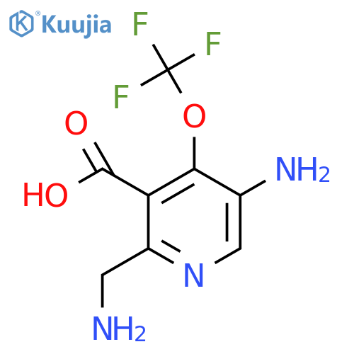 5-Amino-2-(aminomethyl)-4-(trifluoromethoxy)pyridine-3-carboxylic acid structure