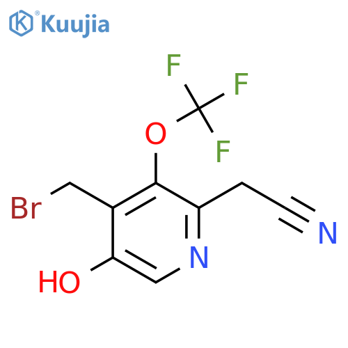 4-(Bromomethyl)-5-hydroxy-3-(trifluoromethoxy)pyridine-2-acetonitrile structure