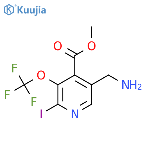 Methyl 5-(aminomethyl)-2-iodo-3-(trifluoromethoxy)pyridine-4-carboxylate structure