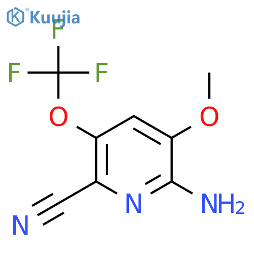 2-Amino-6-cyano-3-methoxy-5-(trifluoromethoxy)pyridine structure