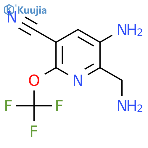 3-Amino-2-(aminomethyl)-5-cyano-6-(trifluoromethoxy)pyridine structure