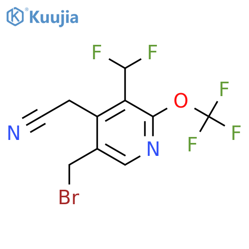 5-(Bromomethyl)-3-(difluoromethyl)-2-(trifluoromethoxy)pyridine-4-acetonitrile structure