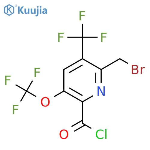2-(Bromomethyl)-5-(trifluoromethoxy)-3-(trifluoromethyl)pyridine-6-carbonyl chloride structure
