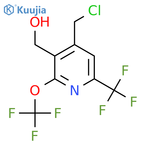 4-(Chloromethyl)-2-(trifluoromethoxy)-6-(trifluoromethyl)pyridine-3-methanol structure
