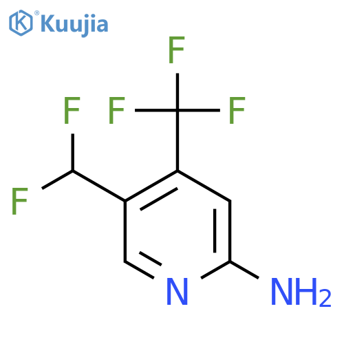 2-Amino-5-(difluoromethyl)-4-(trifluoromethyl)pyridine structure