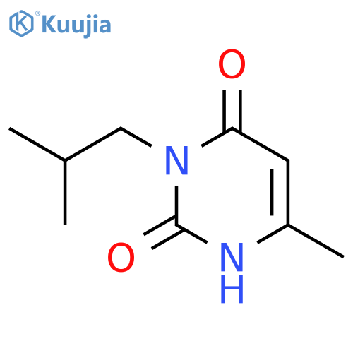 2,4(1H,3H)-Pyrimidinedione, 6-methyl-3-(2-methylpropyl)- structure