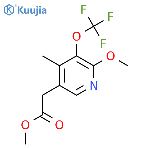 Methyl 2-methoxy-4-methyl-3-(trifluoromethoxy)pyridine-5-acetate structure