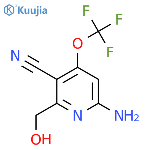 6-Amino-3-cyano-4-(trifluoromethoxy)pyridine-2-methanol structure