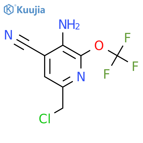 3-Amino-6-(chloromethyl)-4-cyano-2-(trifluoromethoxy)pyridine structure
