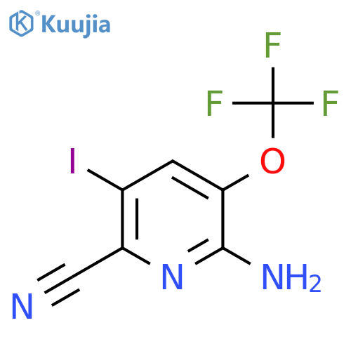 2-Amino-6-cyano-5-iodo-3-(trifluoromethoxy)pyridine structure