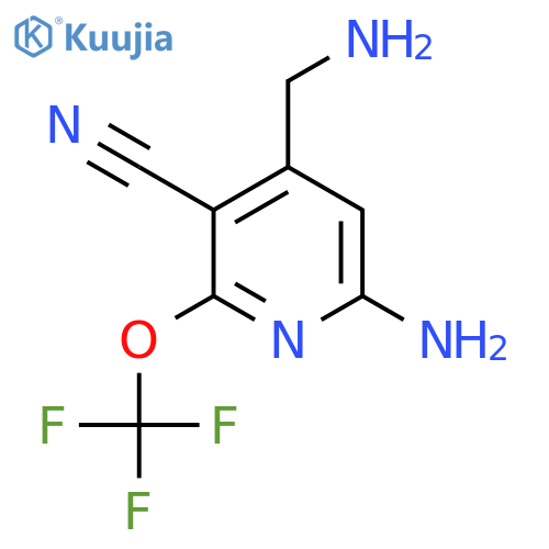 6-Amino-4-(aminomethyl)-3-cyano-2-(trifluoromethoxy)pyridine structure