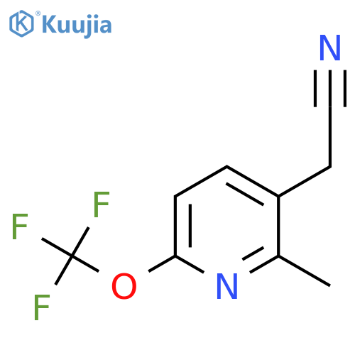 2-Methyl-6-(trifluoromethoxy)pyridine-3-acetonitrile structure