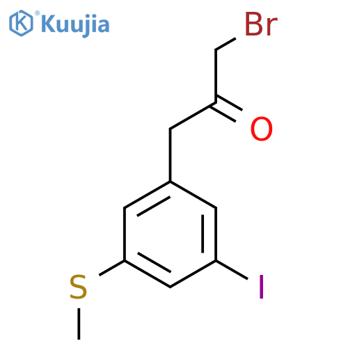 1-Bromo-3-(3-iodo-5-(methylthio)phenyl)propan-2-one structure
